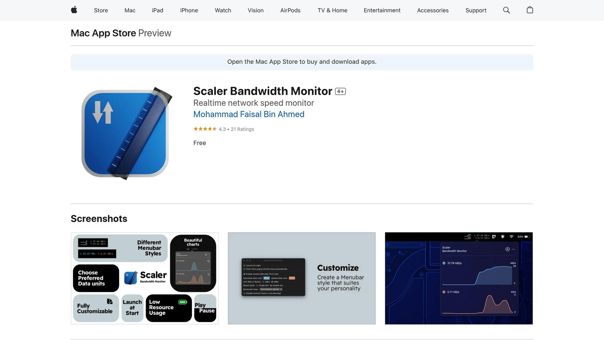 Scaler Bandwidth Monitor